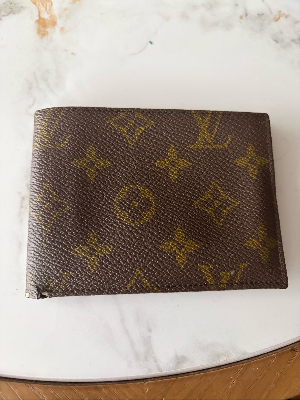 Louis Vuitton Monogram Canvas Bi-Fold Wallet in Brown & Gold Monogram